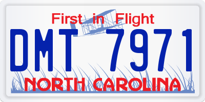 NC license plate DMT7971