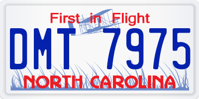 NC license plate DMT7975