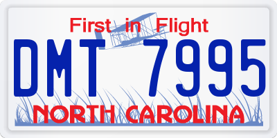 NC license plate DMT7995