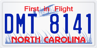 NC license plate DMT8141