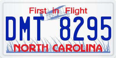 NC license plate DMT8295