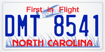 NC license plate DMT8541