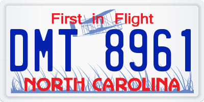 NC license plate DMT8961