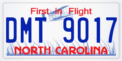 NC license plate DMT9017