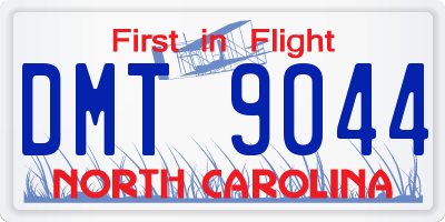 NC license plate DMT9044