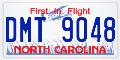 NC license plate DMT9048