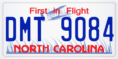 NC license plate DMT9084