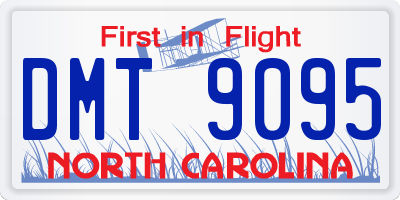 NC license plate DMT9095