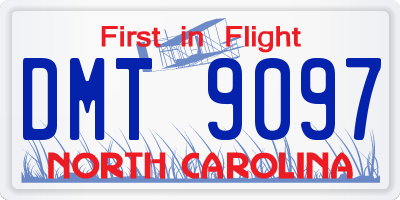 NC license plate DMT9097