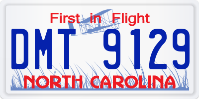 NC license plate DMT9129