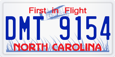 NC license plate DMT9154