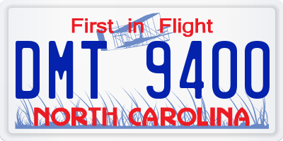 NC license plate DMT9400