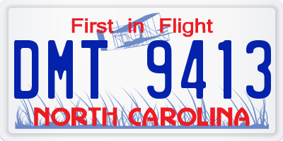 NC license plate DMT9413