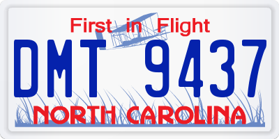 NC license plate DMT9437