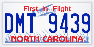 NC license plate DMT9439