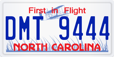 NC license plate DMT9444