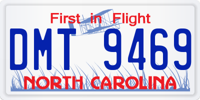 NC license plate DMT9469