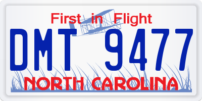 NC license plate DMT9477