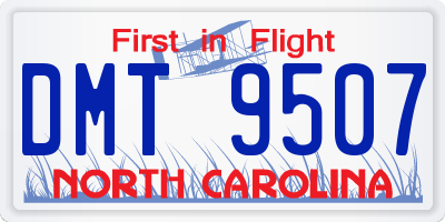 NC license plate DMT9507