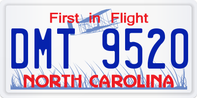 NC license plate DMT9520