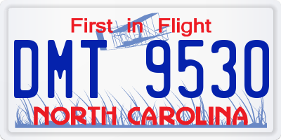 NC license plate DMT9530