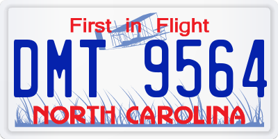 NC license plate DMT9564