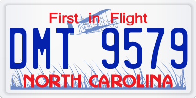 NC license plate DMT9579