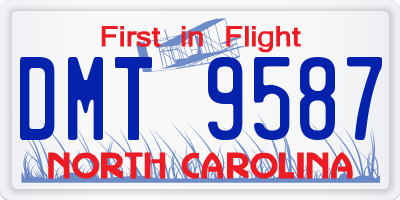 NC license plate DMT9587