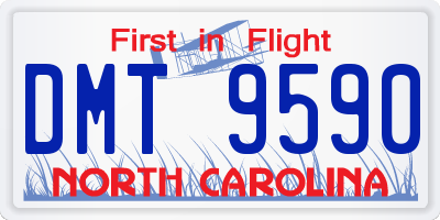 NC license plate DMT9590