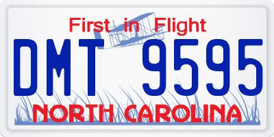 NC license plate DMT9595