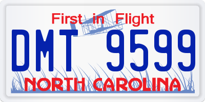 NC license plate DMT9599
