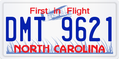 NC license plate DMT9621