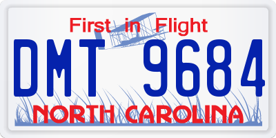 NC license plate DMT9684
