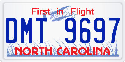 NC license plate DMT9697