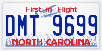 NC license plate DMT9699