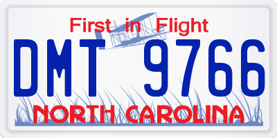 NC license plate DMT9766