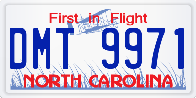 NC license plate DMT9971