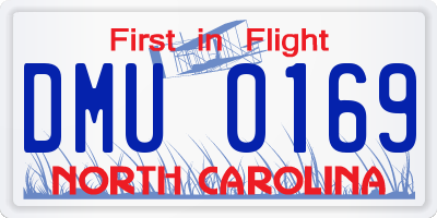 NC license plate DMU0169