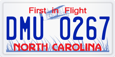 NC license plate DMU0267