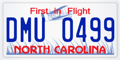 NC license plate DMU0499
