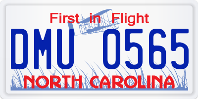 NC license plate DMU0565
