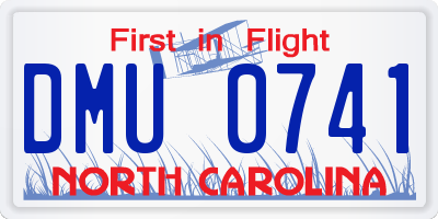 NC license plate DMU0741