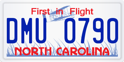 NC license plate DMU0790