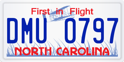 NC license plate DMU0797