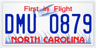 NC license plate DMU0879