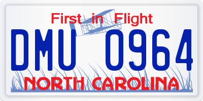 NC license plate DMU0964