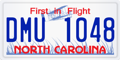 NC license plate DMU1048