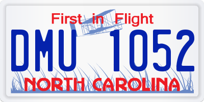 NC license plate DMU1052