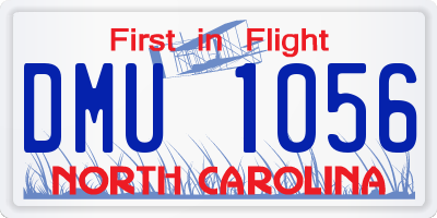 NC license plate DMU1056