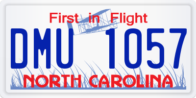 NC license plate DMU1057